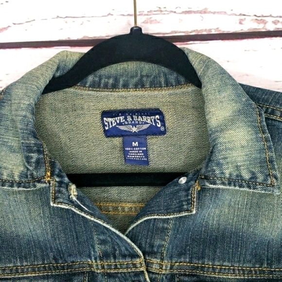 STEVE & BARRYS Button Up Faded Jean Jacket Size M - Picture 2 of 8